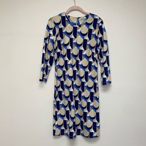 J. Mclaughlin Sophia Catalina Cloth Geometric Sheath 3/4 Sleeve Dress size S